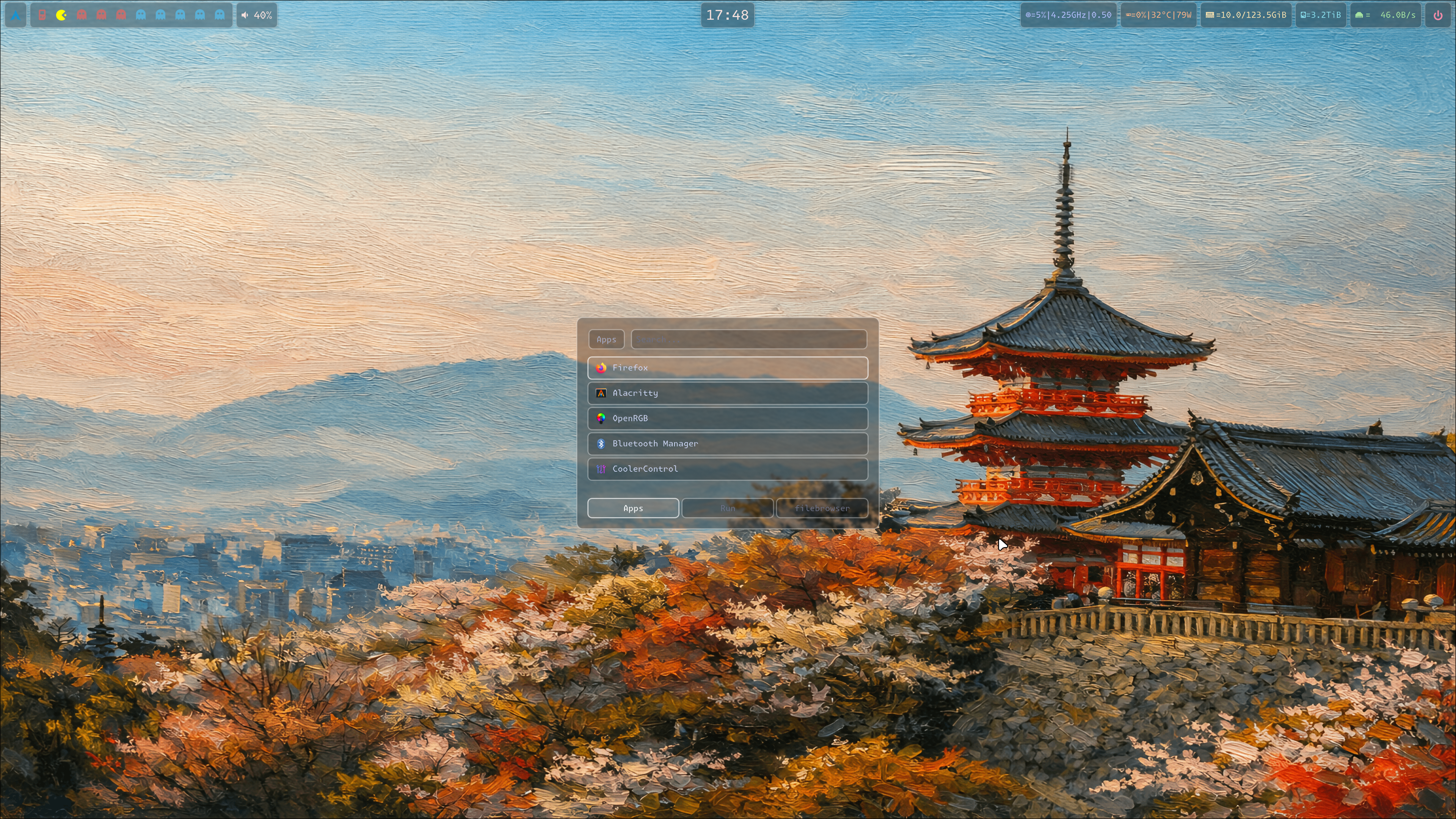 Custom application launcher